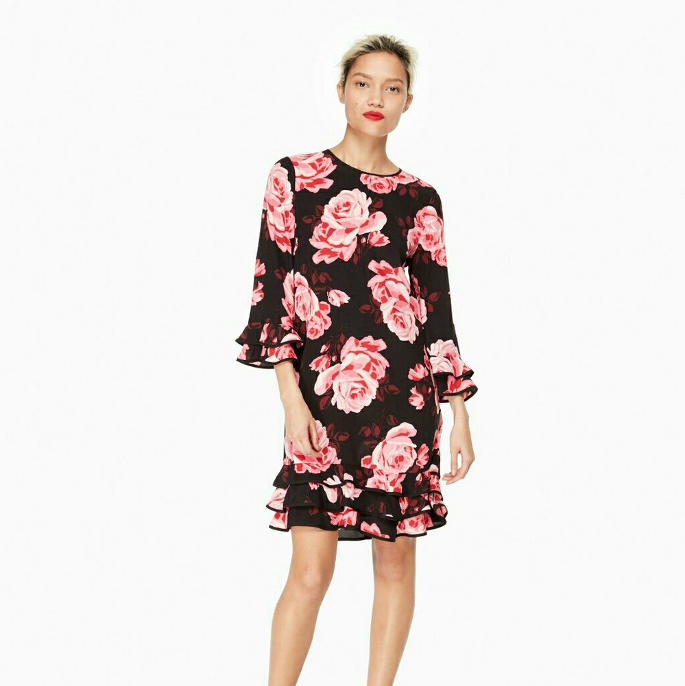 Kate Spade La Rosa tiered shift dress